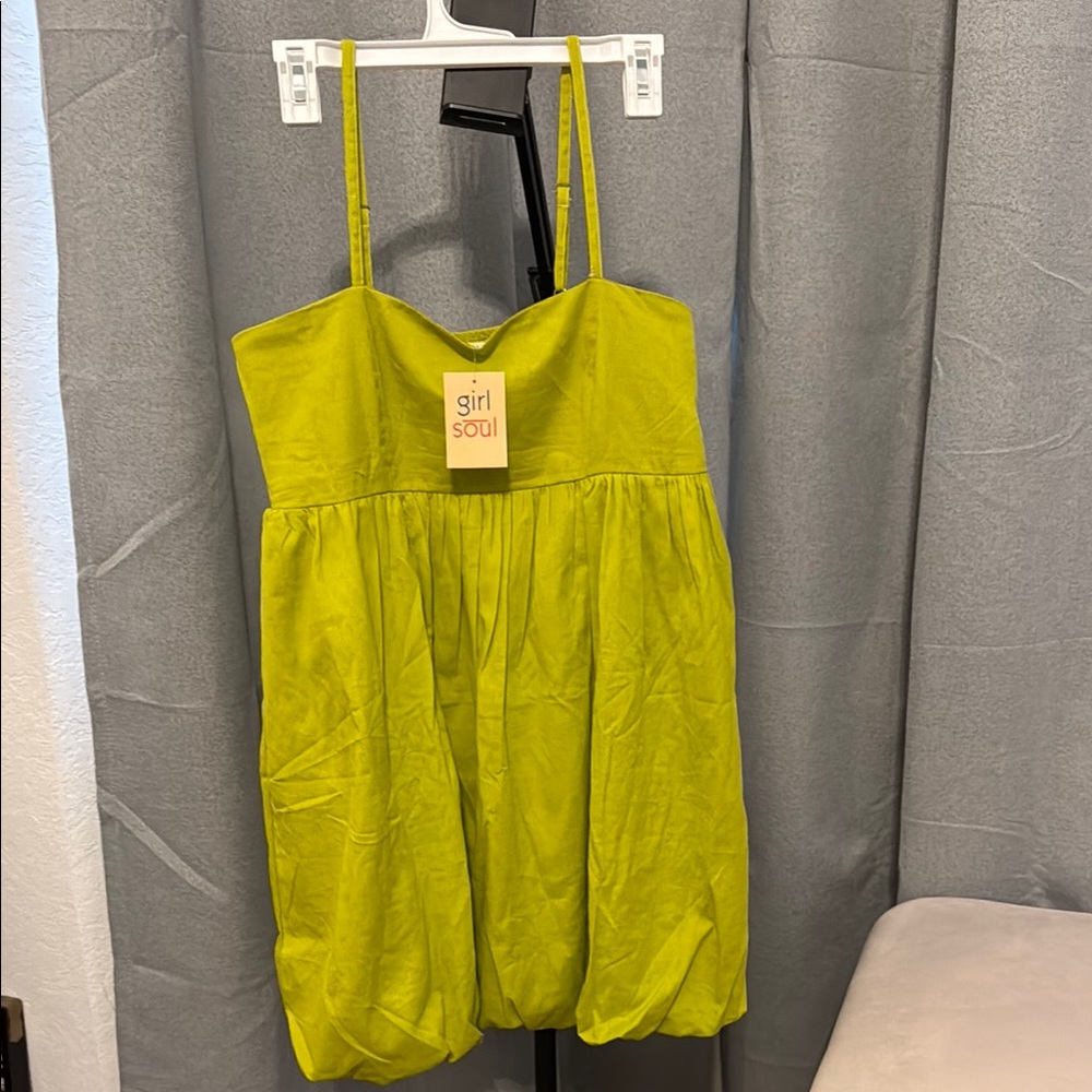 Girl Soul Lime Green Bubble Dress-short and so cool!